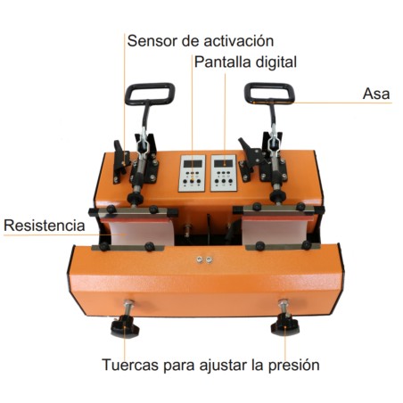 Prensa térmica para tazas Aruba de 6 hasta 17 oz