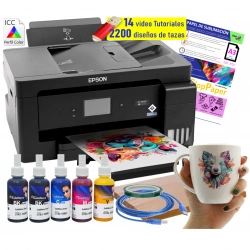 Impresora de sublimación A3 Epson EcoTank ET-15000, perfil ICC y 2200 diseños para tazas