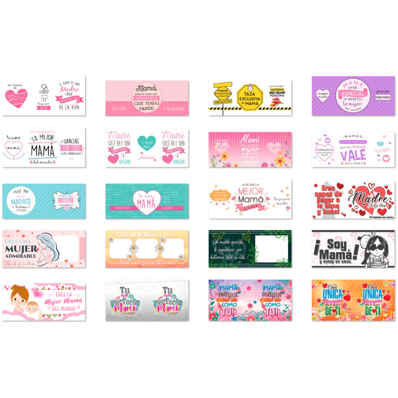 164 plantillas y diseños para tazas de sublimación del Día de la Madre 1