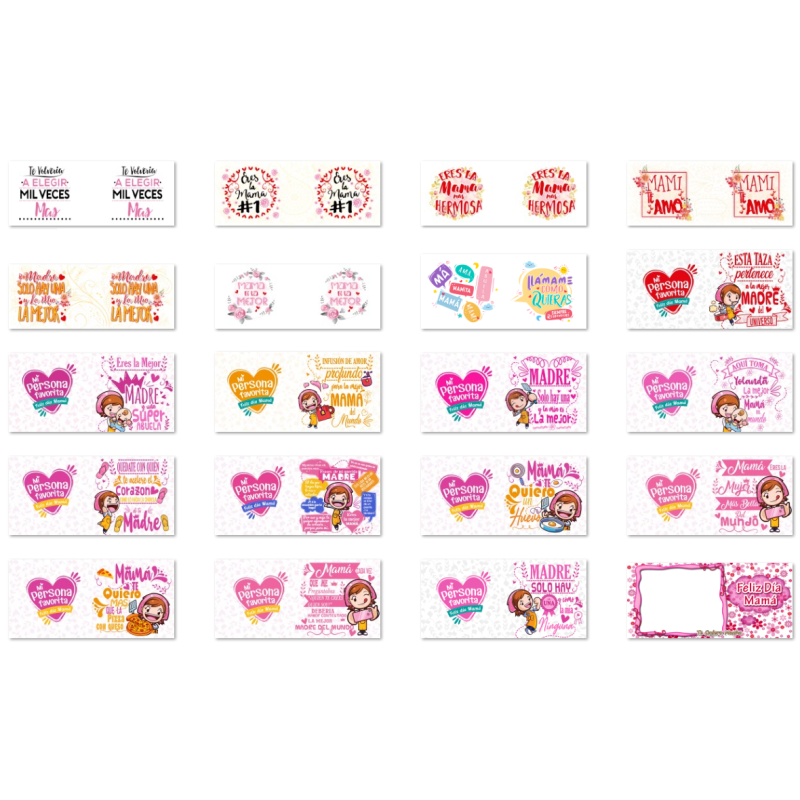164 plantillas y diseños para tazas de sublimación del Día de la Madre 3