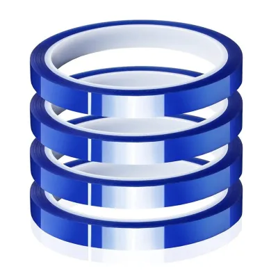 Cinta adhesiva térmica Pet azul, 33 metros x 8 mm 2