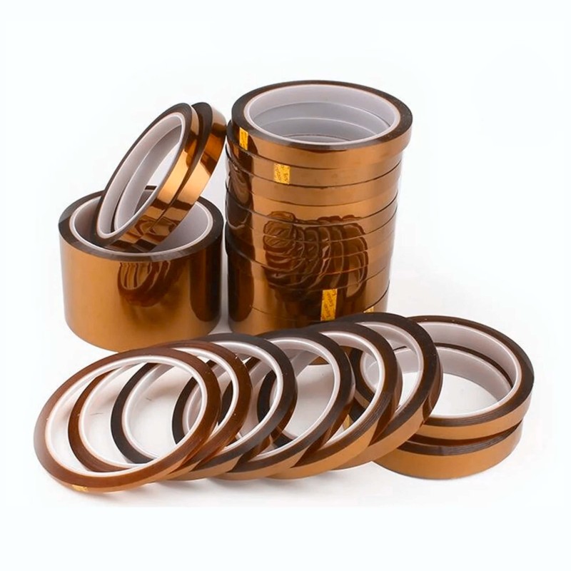 Fita térmica Kapton castanha, 33 metros x 10 mm