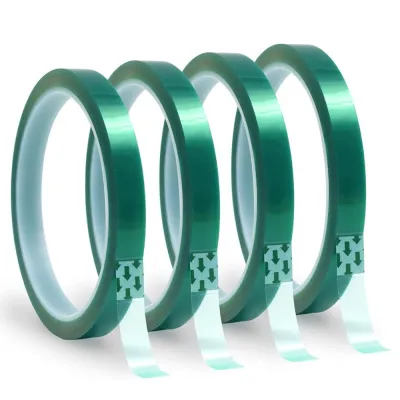 Cinta adhesiva térmica Pet verde, 33 metros x 5 mm