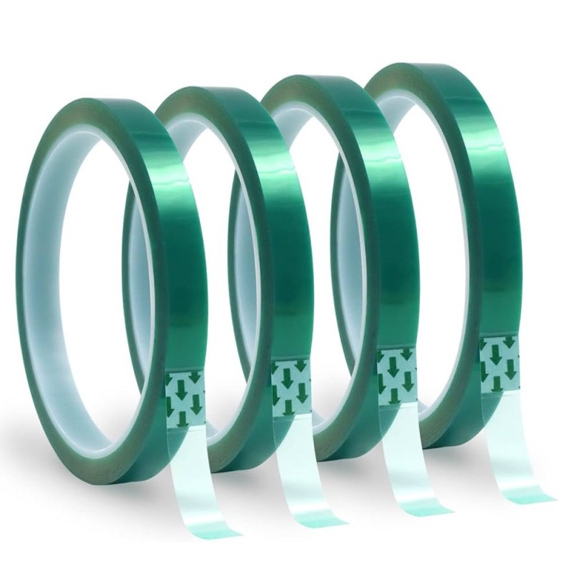 Cinta adhesiva Pet verde, 33 metros x 12mm