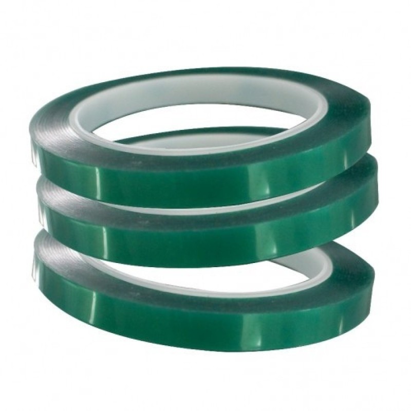 Ruban adhésif thermique de PET vert, 12 mm