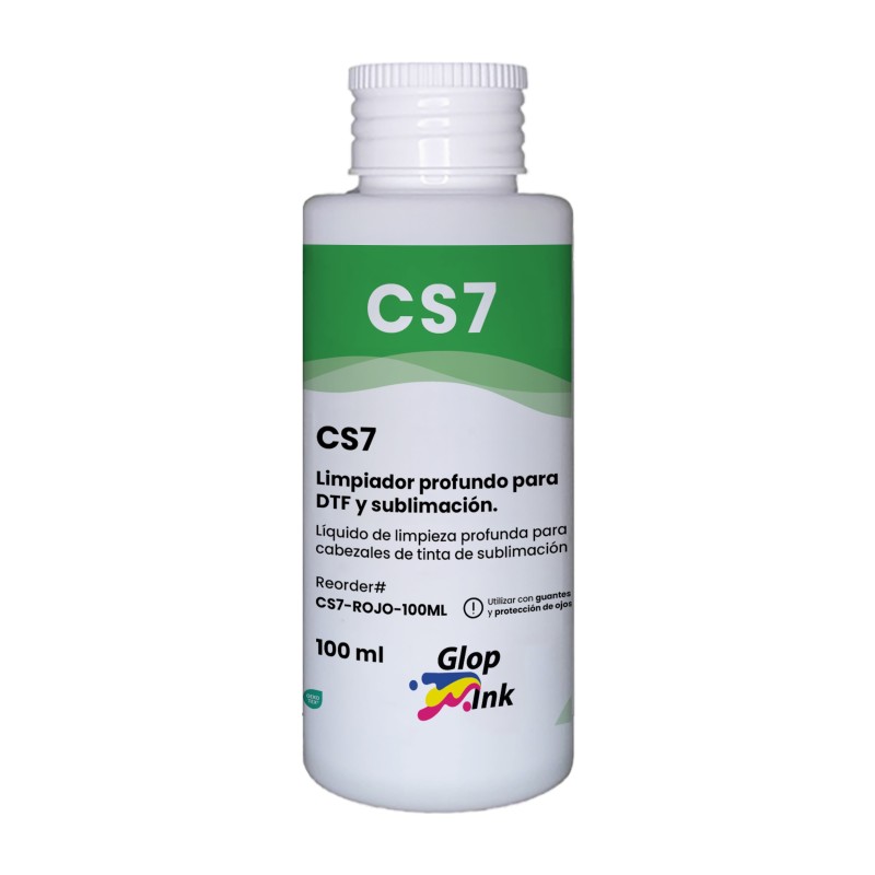 Liquide CS7 pour nettoyage en profondeur des têtes d'impression DTF et à sublimation