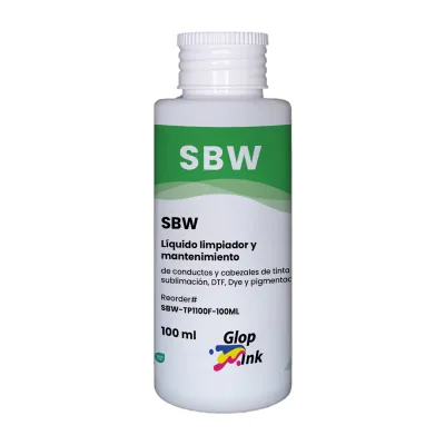 Limpiador SBW para mantenimiento de impresoras DTF y de sublimación, 100ml