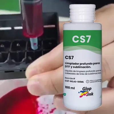 Limpeza de águas líquidas CS7 em cabeças impressoras DTF e sublimação, 100ml