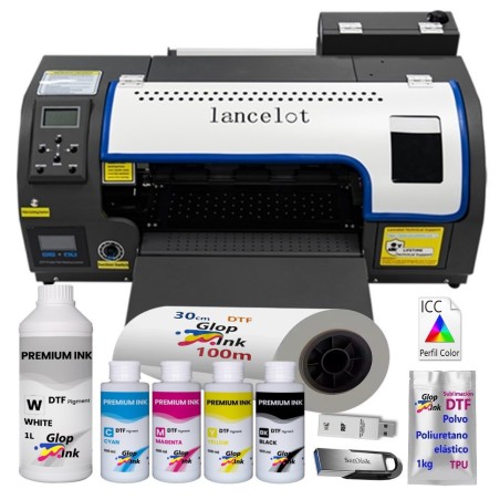 Impresora DTF A3 Lancelot M1630 Pro XP600 HD (1080) de 5ta generación para textil