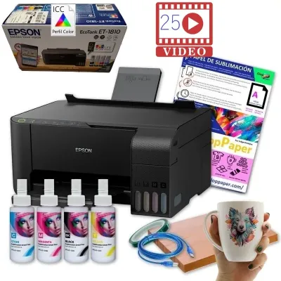 Impressora de sublimação Epson EcoTank A4 completa (sem scanner) com perfil ICC 2