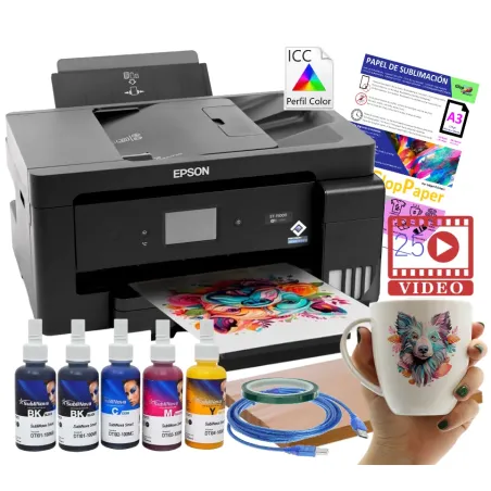 Impresora de sublimación A3 Epson EcoTank ET-15000 completa y perfil ICC