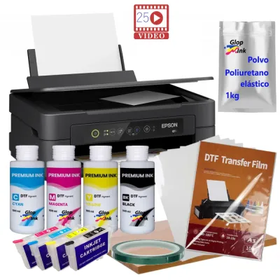 Imprimante DTF4P A4 XP-2200 avec cartouche rechargeable et kit DTF 2