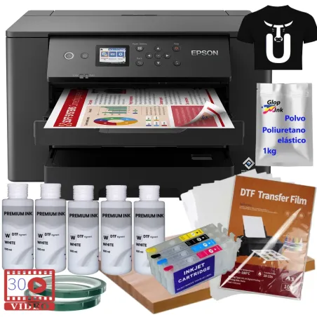 Impresora DTF que imprime en blanco A3 WF-7310 con kit DTF