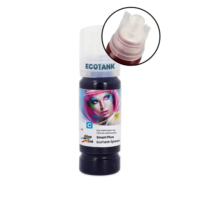 copie de Encre à sublimation pour EcoTank, Smart Plus de GlopInk, bouteilles de 70 ml