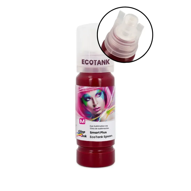 copie de copie de Encre à sublimation pour EcoTank, Smart Plus de GlopInk, bouteilles de 70 ml