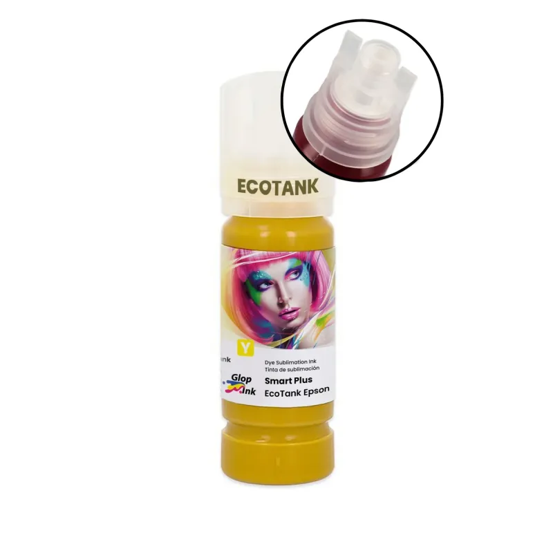 Encre à sublimation pour EcoTank Smart Plus de GlopInk, 70 ml jaune