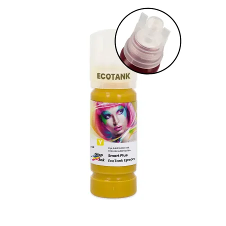 Encre à sublimation pour EcoTank Smart Plus de GlopInk, 70 ml jaune
