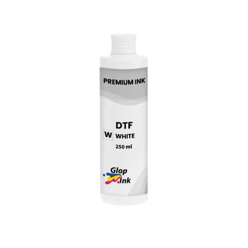 Tintas DTF GlopInk, 5 botellas de 250 ml blanco
