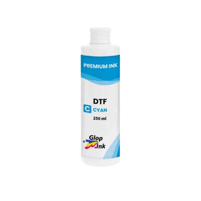 Tintas DTF GlopInk 5 botellas de 250 ml cyan