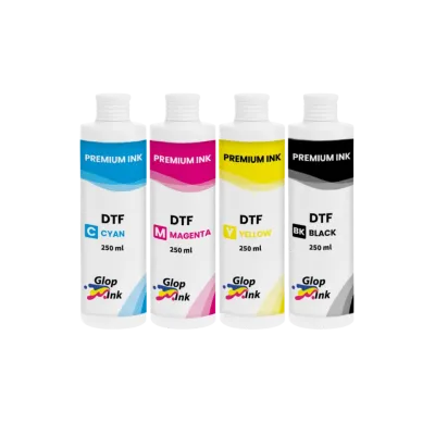 Tintas DTF GlopInk, 4 botellas de 250 ml