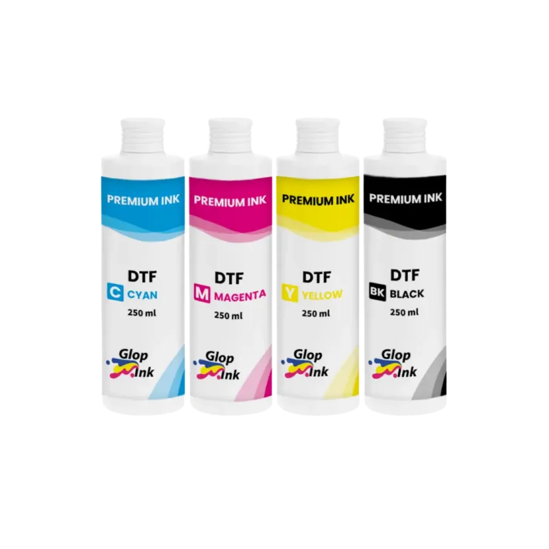Tintas DTF GlopInk, 4 botellas de 250 ml