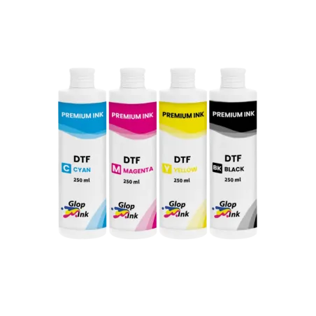 Tintas DTF GlopInk, 4 garrafas de 250 ml