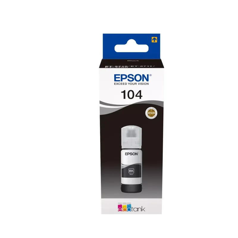 4 bouteilles d'encre Epson 104 pour EcoTank de 65 ml. Multipack d'encre d'origine série 104, noir