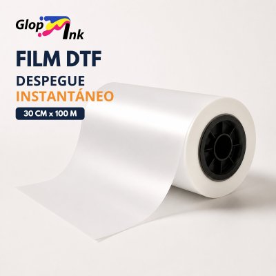 Film DTF universal 30 cm x 100 m GlopInk de pelado instantáneo, caliente y frío