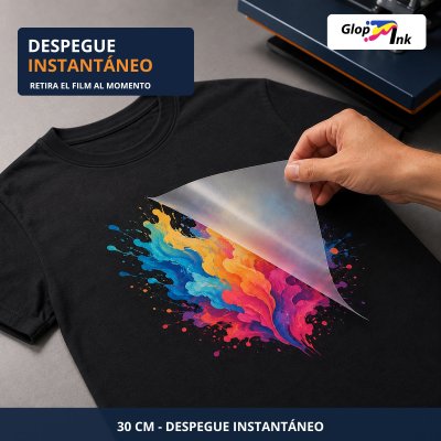 Film DTF universal 30 cm x 100 m GlopInk de pelado instantáneo, caliente y frío 2