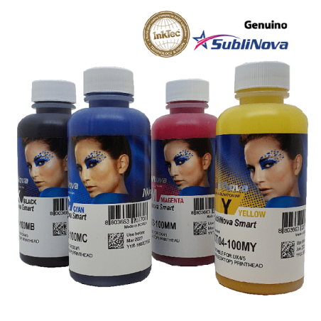 SUBLINOVA SUBLINOVA INK SMART InkTec, 4 bouteilles de 100 ml, produit authentique