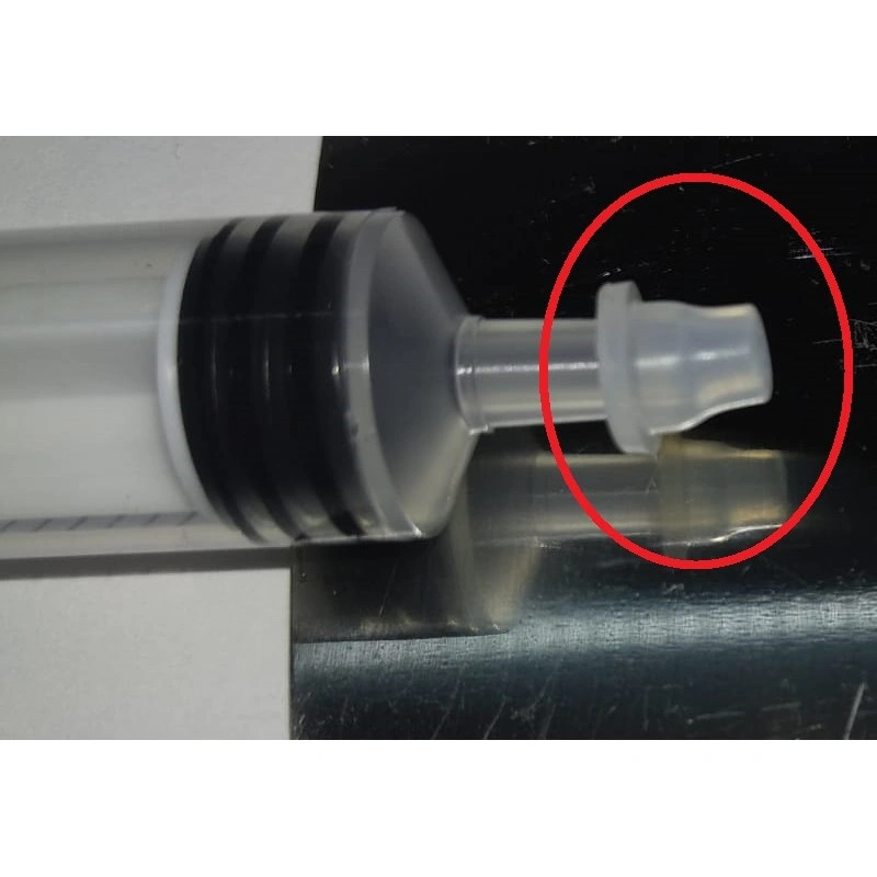 Jeringa de 12 ml con punta de goma para limpieza de cabezales y para purgado de ciss