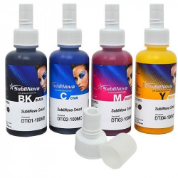 Tinta de sublimación SubliNova Smart InkTec, botellas de 100 ml y tapones para EcoTank y SC