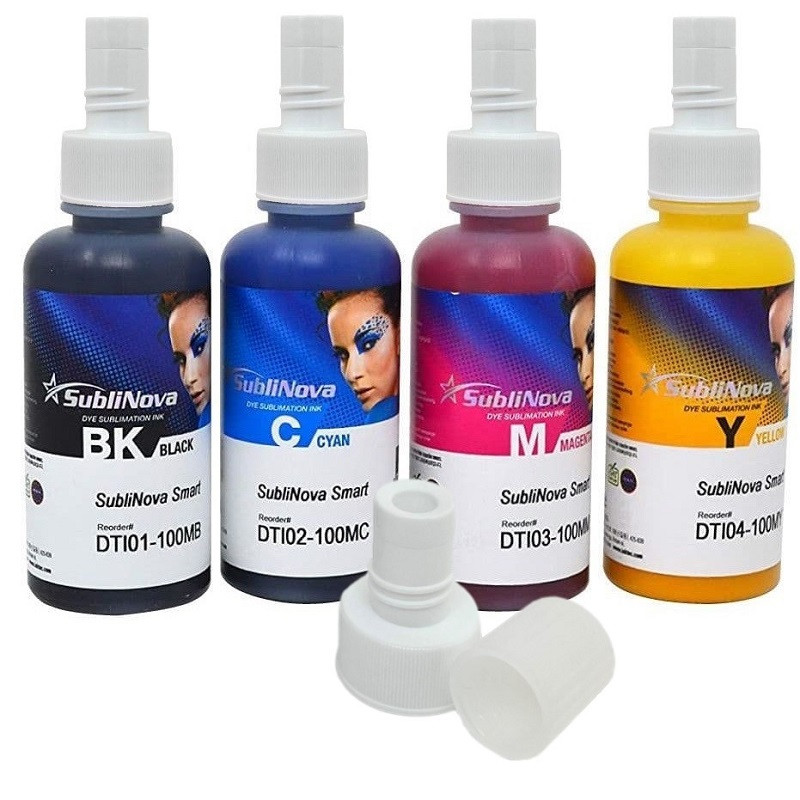 Tinta de sublimación para EcoTank, SubliNova Smart InkTec, botellas de 100 ml