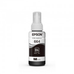 1 botella de tinta 664 negra para Epson EcoTank. Tinta original serie 664