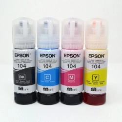 Tintas 104 para Epson EcoTank de 65 ml. Tintas originales serie 104