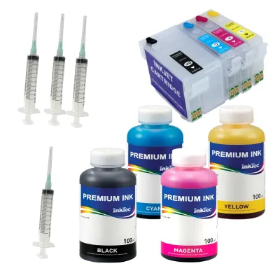 27xl cartuchos recarregáveis e 4 tintas para Epson WF-7710, WF-7720, WF-7715, WF-7210