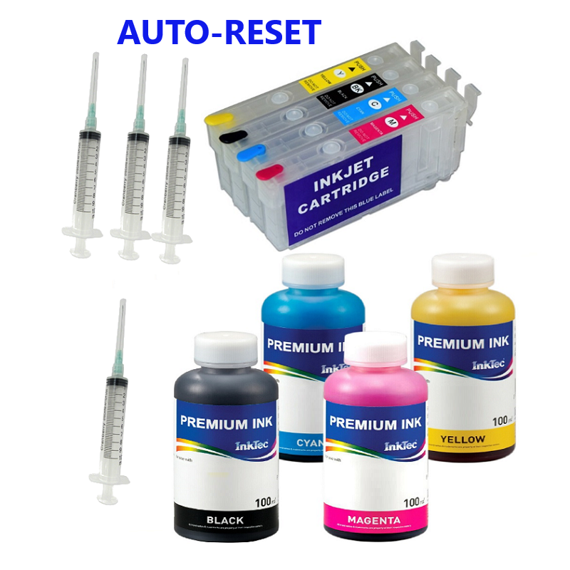 405XL, cartouches rechargeables et 4 encres pour Epson WF-7310, WF-7830, WF-7840, WF-4820, WF-3820