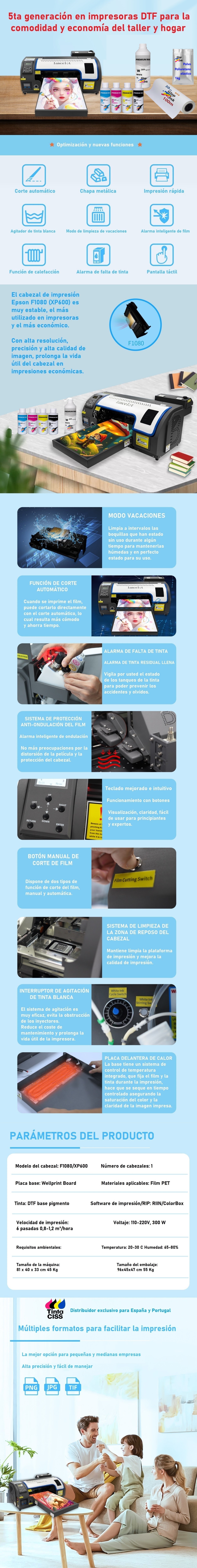 Impresora DTF Láncelot detalles