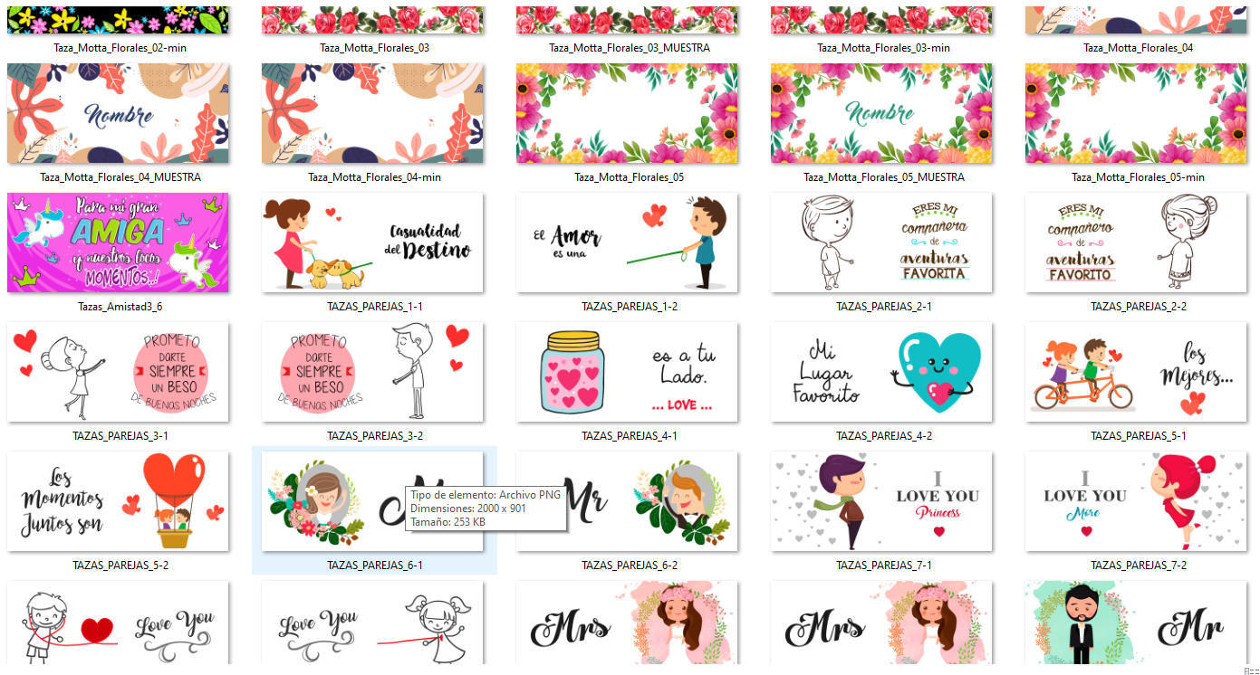 Plantillas para sublimar tazas 3